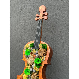 DEKORATİF KEMANDA YEŞİL SOLMAYAN GÜL